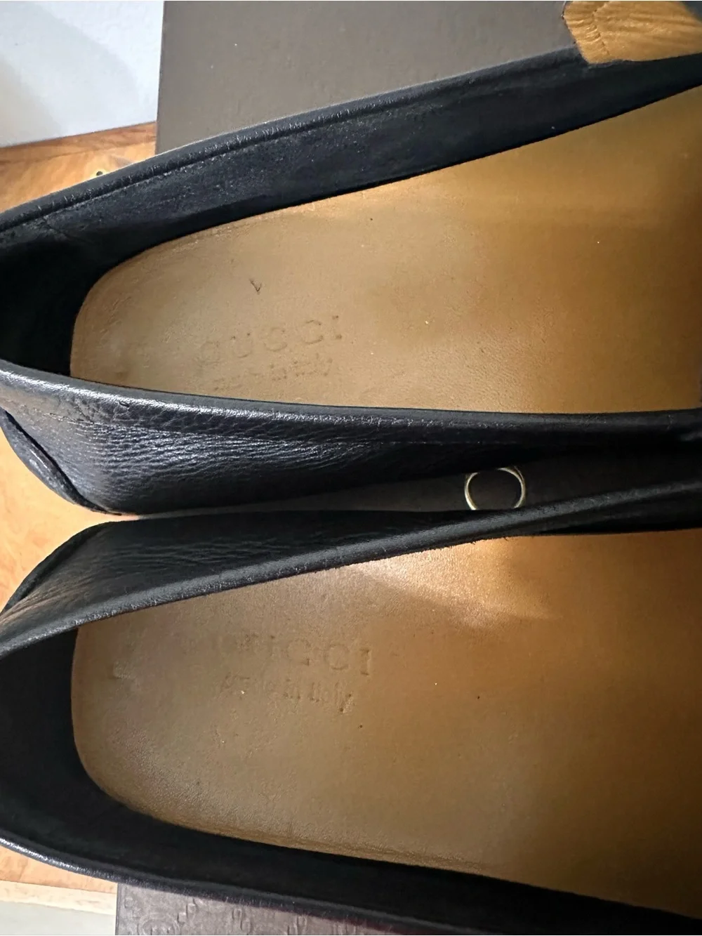 Gucci Men's Black Leather Slip On loafers SZ 10 UK/US 11 Classic Preppy GUC